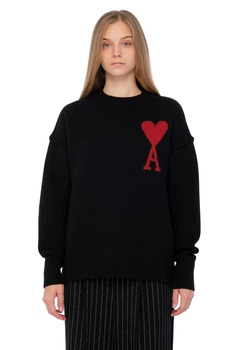 Свитер Ami Paris Ami de Coeur Sweater Red Размер S Черный