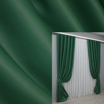 Комплект готовых штор VR-Textil Bagema Rvs № 1475ш Зеленый 150х270 см 2 шт (33-0342)