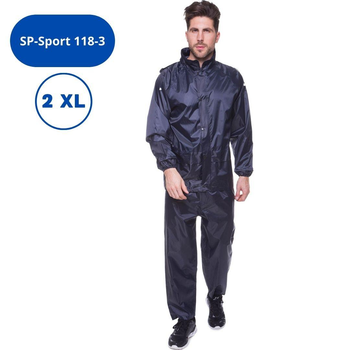 Дощовик-костюм SP-Sport 118-3, розмір 2XL: Водонепроникний захист з PVC та PL для активного відпочинку, колір темно-синий