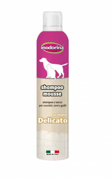 Шампуні Inodorina Shampoo Mousse Delicate Сухий шампунь-мус з ніжним ароматом для собак та котів 300 мл (8031398128023)