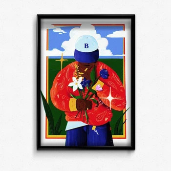 Постер в рамке Flower boy А4