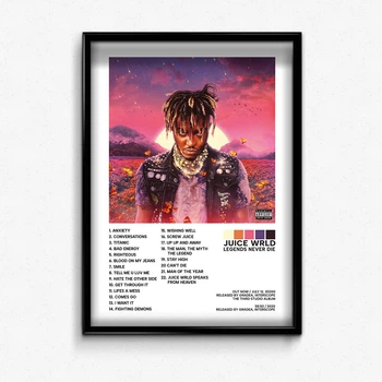 Постер в рамке с альбомом Juice Wrld Legends Never Die А3