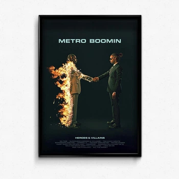 Постер в рамке с альбомом Metro Boomin Heroes & Villains А3
