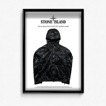Постер в рамке stone island black А2