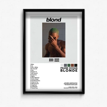 Постер в рамке с альбомом frank ocean blonde А4