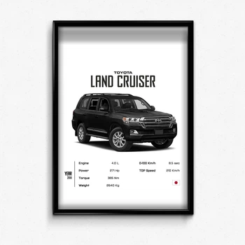 Постер в рамке toyota land cruiser А4