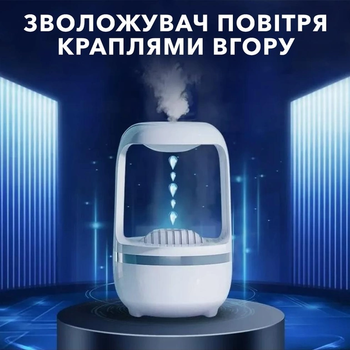 Увлажнитель воздуха антигравитационный Drop Humidifier QC8054 аромадиффузор дождь с подсветкой