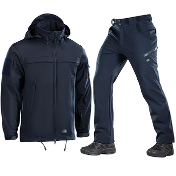 Костюм M-Tac Softshell Куртка и Брюки Dark Navy Blue размер 2XL