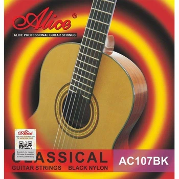 Струны для классической гитары Alice AC107BK-H 28.5-44 (черный нейлон, бронза)