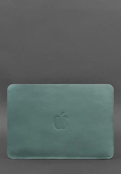 Чохол BN із натуральної шкіридля MacBook 13 дюйм, бірюзовий