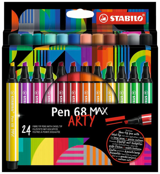 Набір фломастерів Stabilo Pen 68 Max Arty 24 шт (4006381590037)