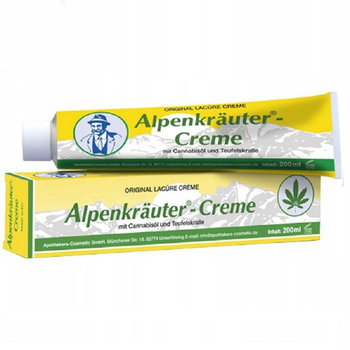 Крем Alpenkrauter-Creme для суглобів з екстрактом конопель і лікарських трав 200 мл Original Lacure