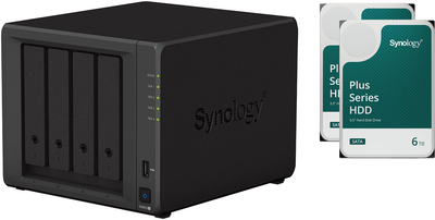 Мережеве сховище Synology 4BAY DS923 + Жорсткий диск Synology Plus 6TB 5400rpm 256MB HAT3300-6T 3.5 SATA III 2 шт (комплект)