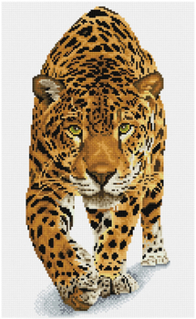 Zestaw do haftu diamentowego Dante Leopard na polowaniu 40 x 60 cm (4895225917877)