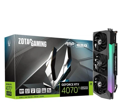 Видеокарта Zotac GeForce RTX 4070 Ti SUPER AMP HOLO 16GB GDDR6X (ZT-D40730F-10P) EU