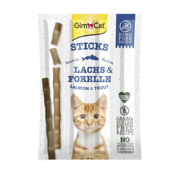 Ласощі для котів GimCat Sticks Lanchs & Forelle 4 шт - лосось та форель