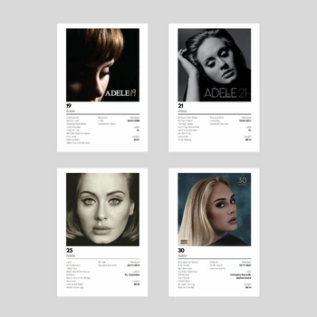 Набір постерів Адель / Плакати Adele / 4 шт