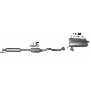 Резонатор Mitsubishi Outlander 2.4 16V 4WD Polmostrow (14.37 A) (858804)