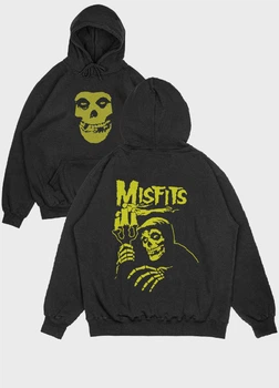 Чоловіче худі MODNO з рок принтом "Misfits" L Чорний (HD004-004-2-419-FB-BL-M)