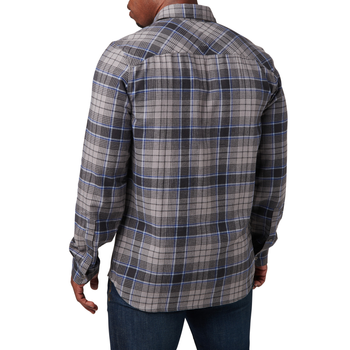 Сорочка тактична 5.11 Tactical Silverwood Flannel Plaid Long Sleeve Shirt Overcast Grey Plaid M (72173-1111)