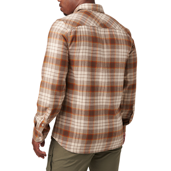 Сорочка тактична 5.11 Tactical Silverwood Flannel Plaid Long Sleeve Shirt Sand Dune Plaid L (72173-959)