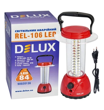 Аварийный светильник с аккумулятором DELUX REL-106 4W 400lm 6500K 84LED