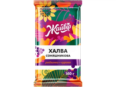 Халва ЖАЙВІР 160г соняшникова «Фруктовий мікс», ф.