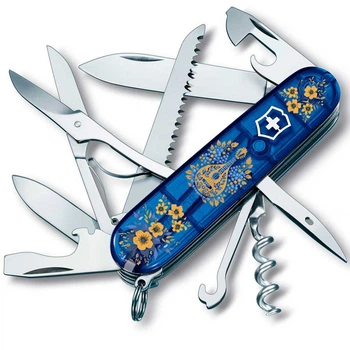 Нож Victorinox Huntsman Ukraine Украинские мотивы Синий (1049-Vx13713.T2_T1370u)