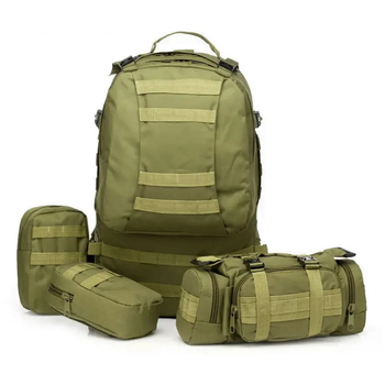 Рюкзак тактический Eagle M12 с подсумками 55L Green (3_05594)