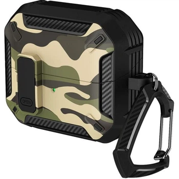 Защитный чехол Deexe Camouflage Case для Samsung Galaxy Buds 3 / Buds 3 Pro / Buds 3 FE - Green
