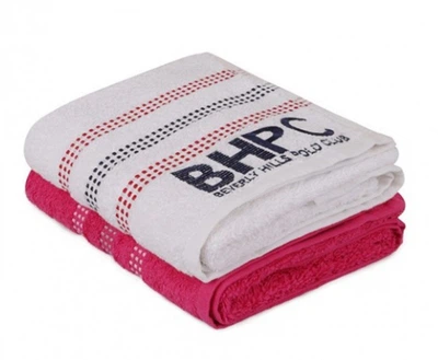 Набор полотенец Beverly Hills Polo Club. Botanik White, Fuchsia-50х90 (2 шт)