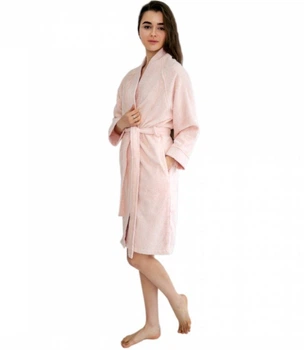 Халат женский махровый Irya. Nera pudra пудрового цвета-L/XL