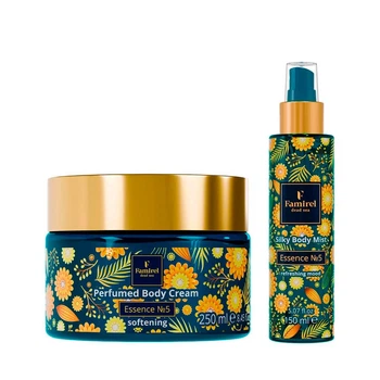 Парфюмированный крем для тела Famirel Softening Essence №5, 250 мл Фамирель & Парфюмированный мист для тела Famirel Silky Essence № 5, 150 мл (085434, 085588)