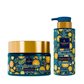 Парфюмированный крем для тела Famirel Softening Essence №5, 250 мл Фамирель & Парфюмированный гель для душа Famirel Intensive Hydrating Essence №5, 300 мл Фамирель (085434, 085489)