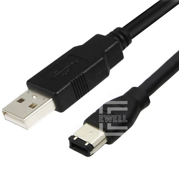 Кабель Ewell USB2.0 to FireWire 6pin M/M, 1.8 м (EW668)