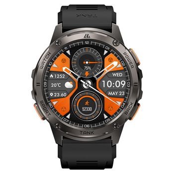 Наручний Розумний Smart годинник TANK T3 Black | 5.1, Amoled, 466x466, 1.43", 500 мАг, 256MB| Чорний