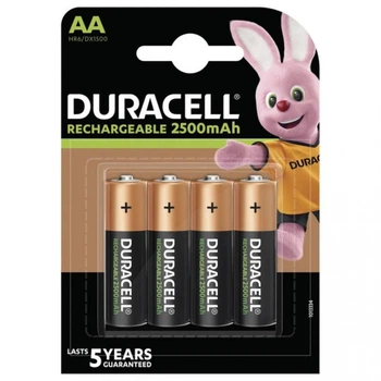 Аккумуляторы R6 DURACELL 2500 mAh АА- 4 штуки