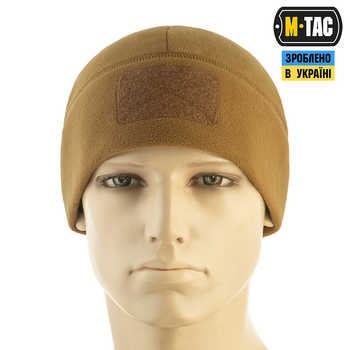 Шапка M-Tac Watch Cap Elite флис (320г/м2) с липучкой Coyote Brown L