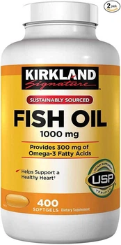 Риб'ячий жир Kirkland Fish Oil 400 капсул (1000 мг)