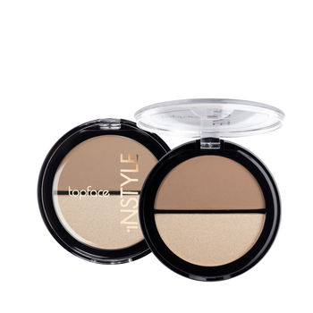 Бронзатор та хайлайтер для обличчя topface Instyle PT262 № 01 Бежевий Світло-бежевий