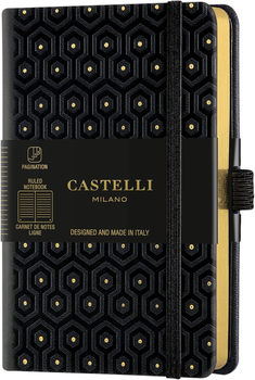 Блокнот Castelli Eden Medium Honey Gold в лінійку A5 240 сторінок (8051166571202)