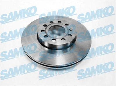 Тормозные диски SAMKO A1002V Seat Leon, Toledo; Volkswagen Golf, EOS, Jetta, Caddy, Scirocco, Touran; Skoda Superb, Octavia, Yeti; Audi A3 1K0615301K, 1K0615301T, 5Q0615301H