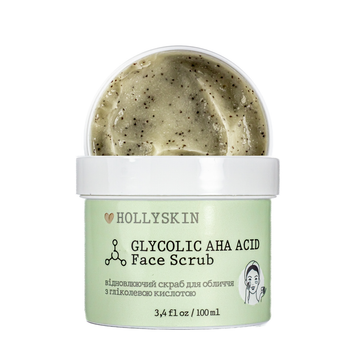 Скраб для обличчя HOLLYSKIN Glycolic AHA Acid Face Scrub з гліколевою кислотою 100 мл