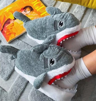 Домашні Тапочки Іграшки Кігурумі Kigurumi Акула М'які Теплі Для Дівчинки Сірий 35-41 (Д753013)