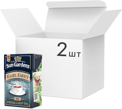 Упаковка чая черного Sun Gardens с бергамотом Earl Grey OPA 90 г х 2 шт (4820082702755_1)