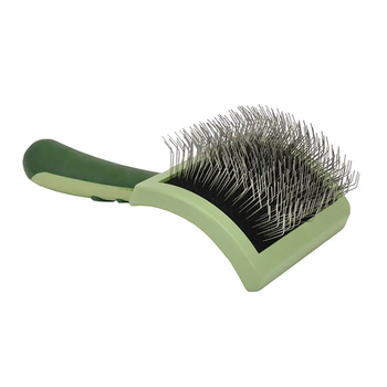 Вигнута пуходерка safari curved firm slicker brush для собак із довгою вовною 19х10.5 см