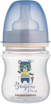 Пляшка антиколькова Canpol Babies Bonjour Paris з широким отвором 120 мл Синя (35/231_blu)