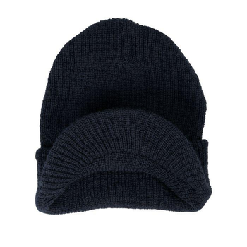 Шапка зимова Mil-tec Jeep Cap вовна синя Navy Blue