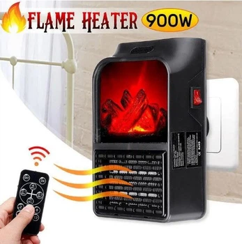 Теплоэлектровентилятор 220V 900W "Flame Heater" имитация камина с пультом