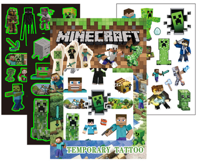 Временное переводное тату Minecraft Майнкрафт Chuangmei татуировка для детей 4 страницы (AN)33521